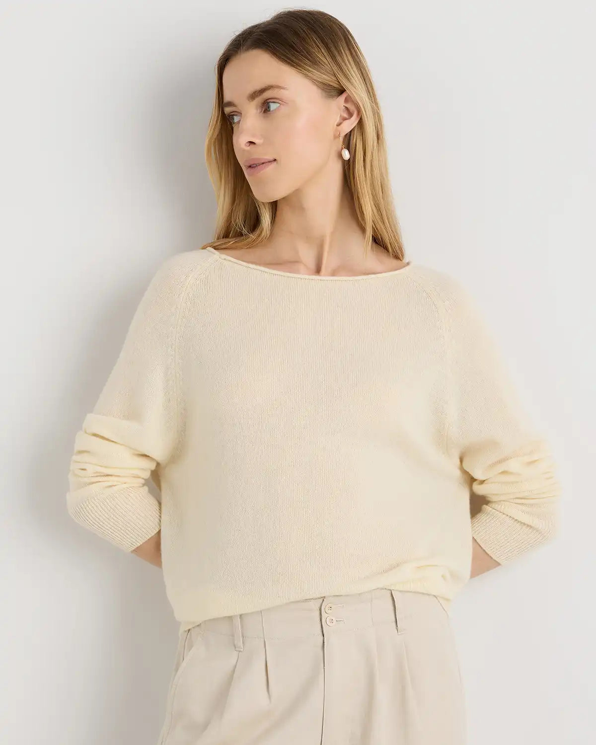 Mongolian Cashmere Boatneck Sweater