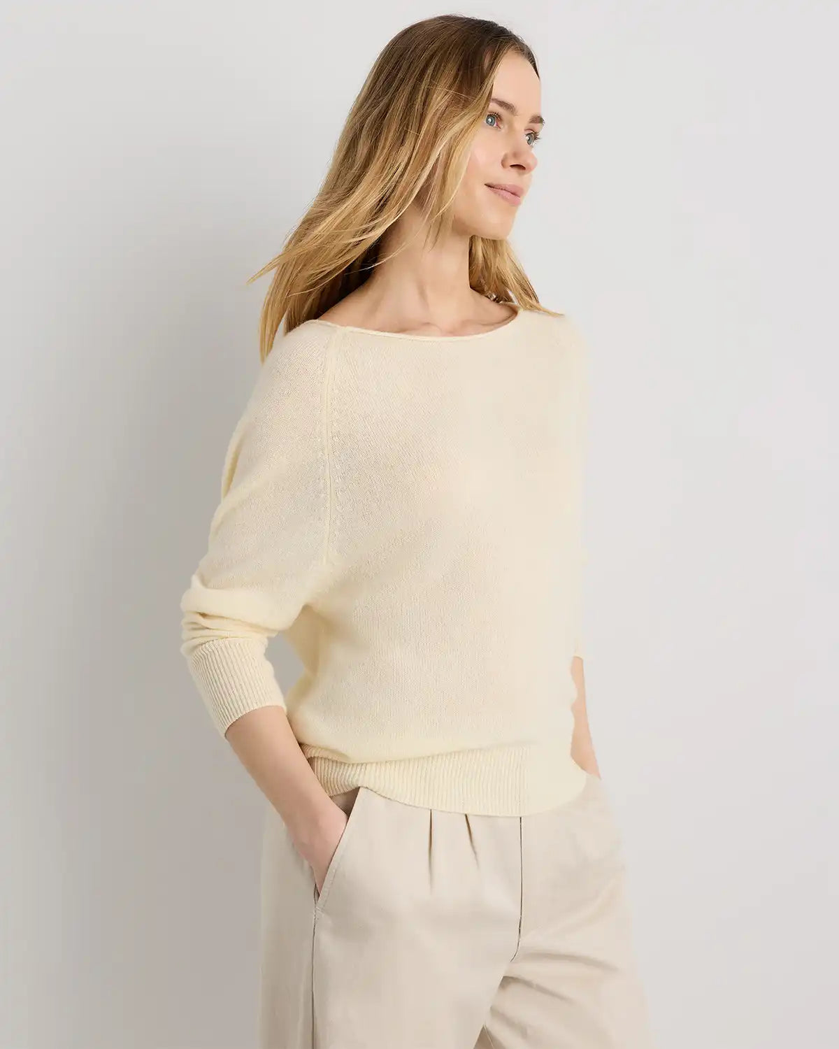 Mongolian Cashmere Boatneck Sweater