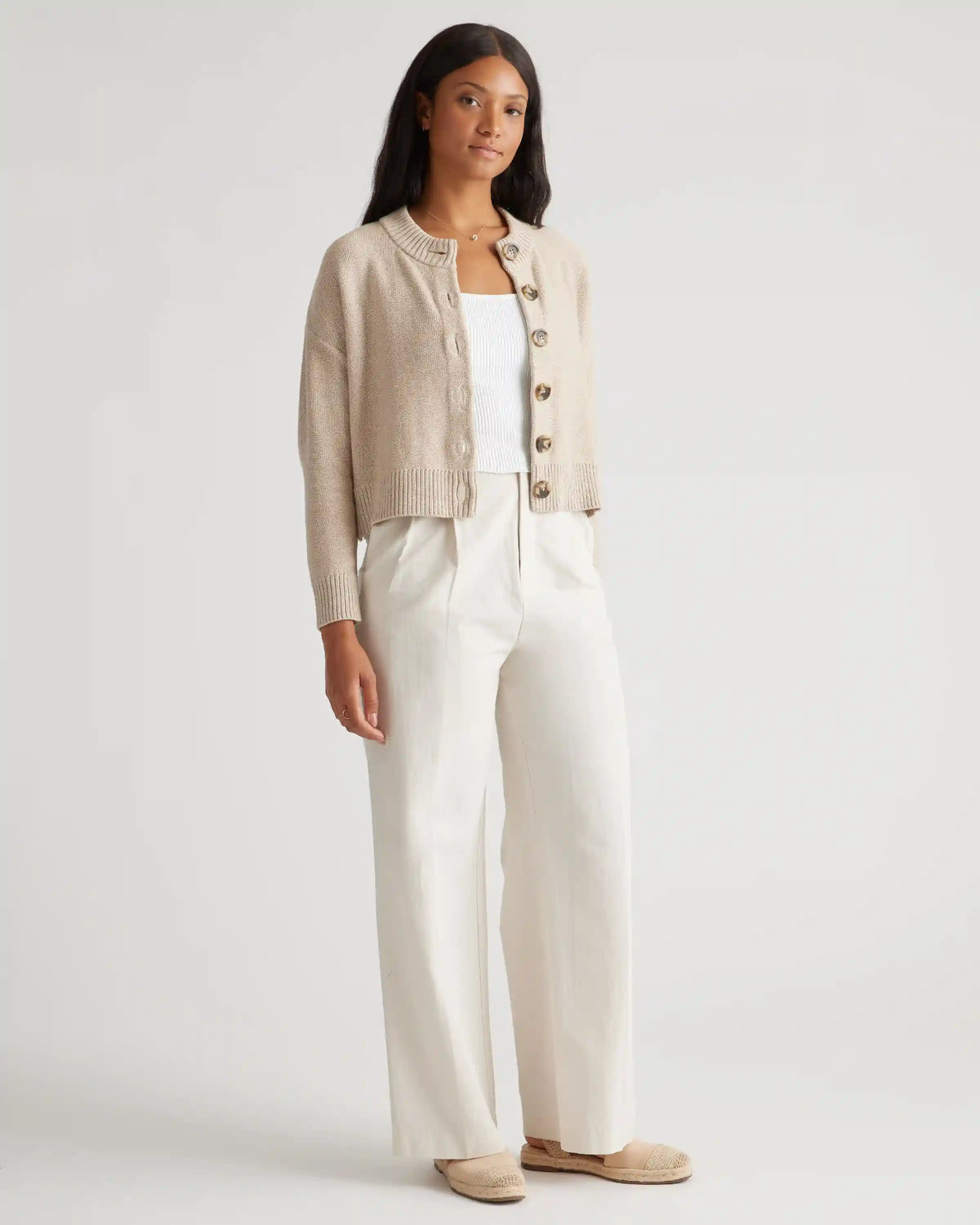 100% Organic Cotton Cropped Cardigan
