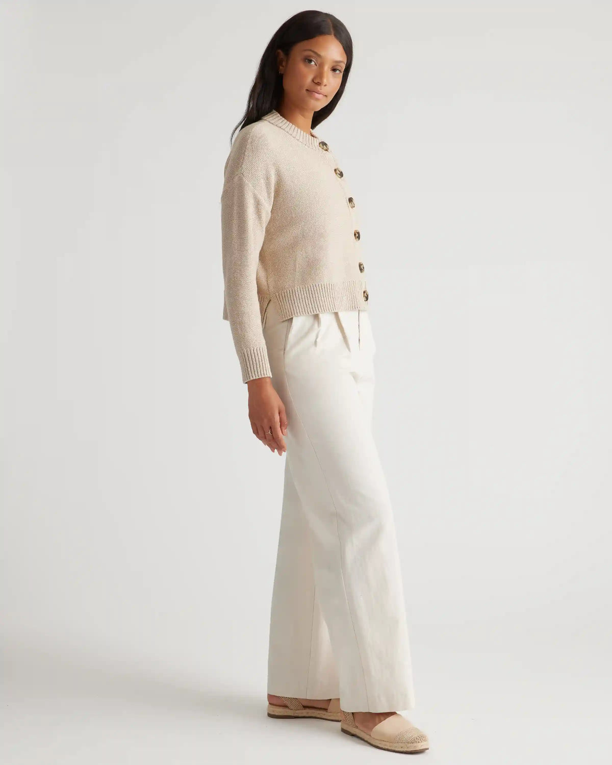 100% Organic Cotton Cropped Cardigan