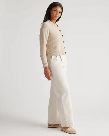 100% Organic Cotton Cropped Cardigan