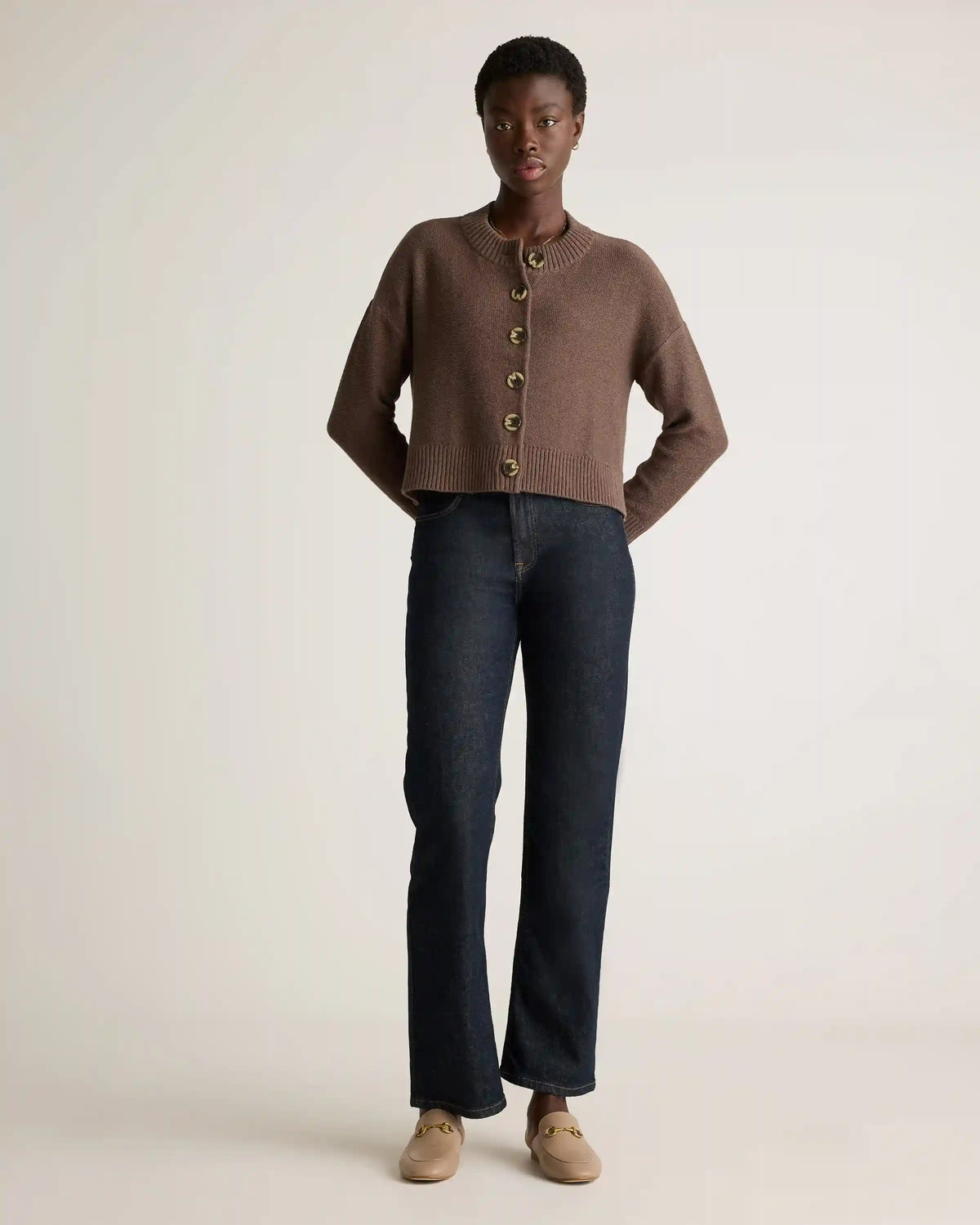 100% Organic Cotton Cropped Cardigan