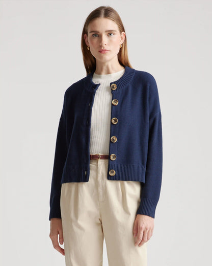 100% Organic Cotton Cropped Cardigan