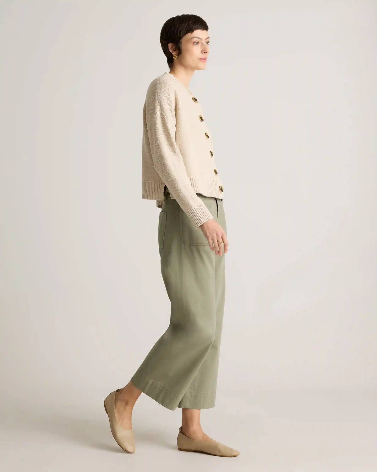 100% Organic Cotton Cropped Cardigan