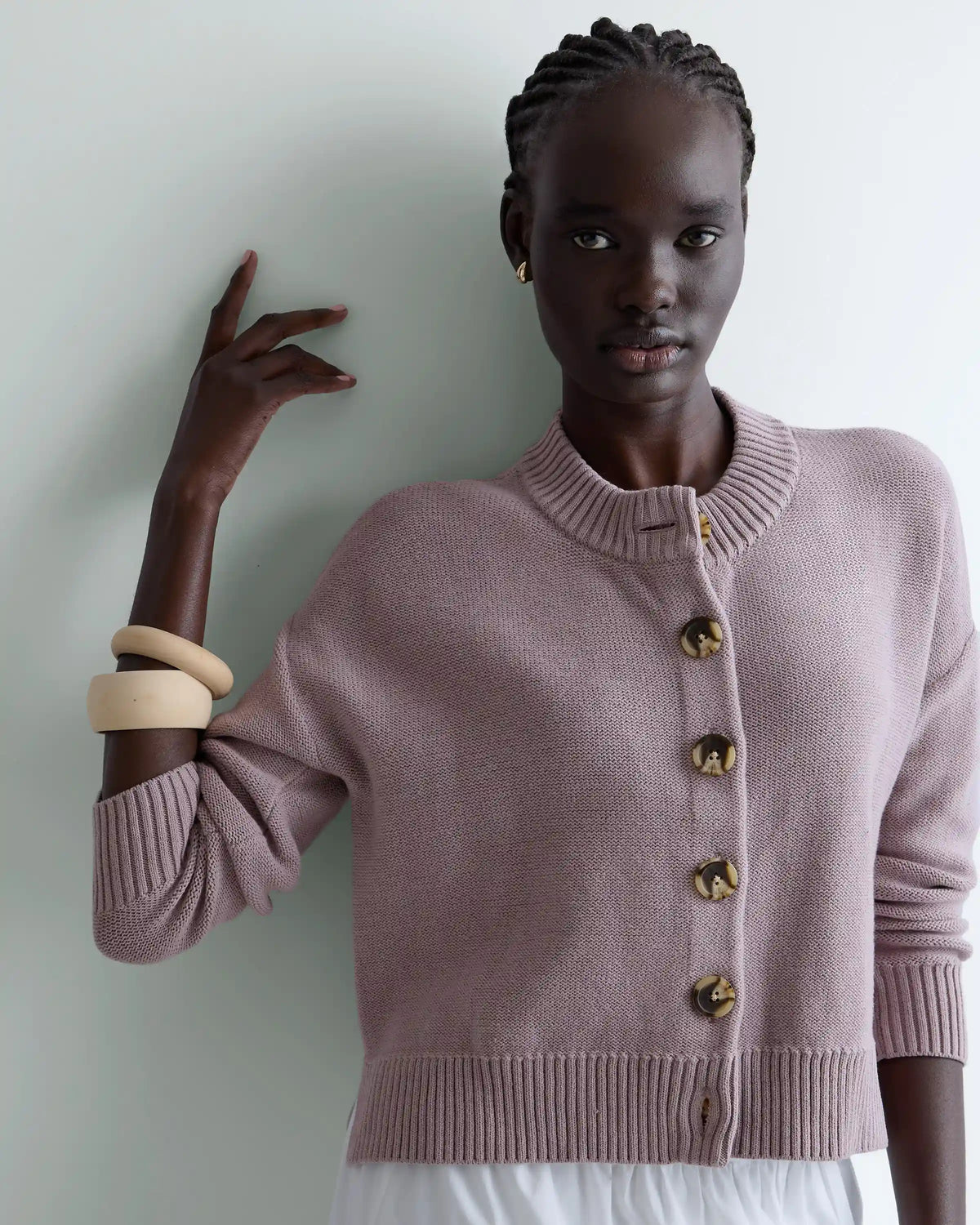 100% Organic Cotton Cropped Cardigan