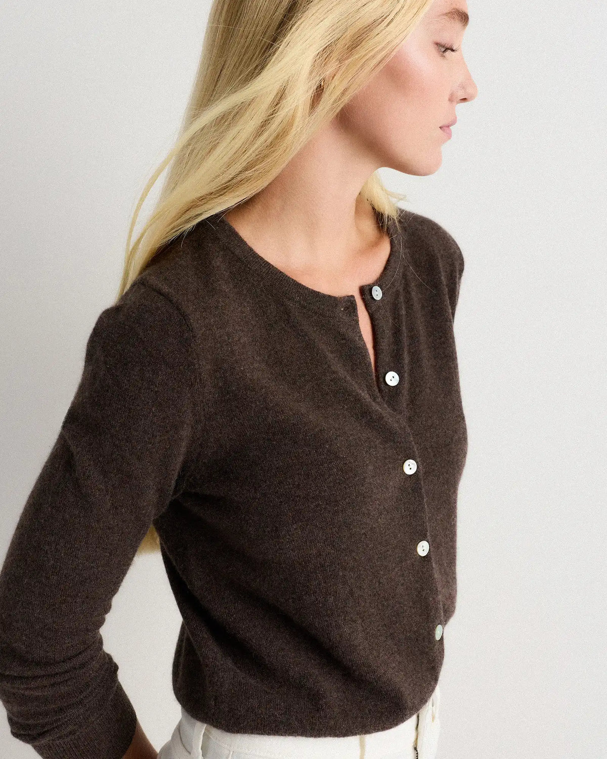 Mongolian Cashmere Cardigan Sweater