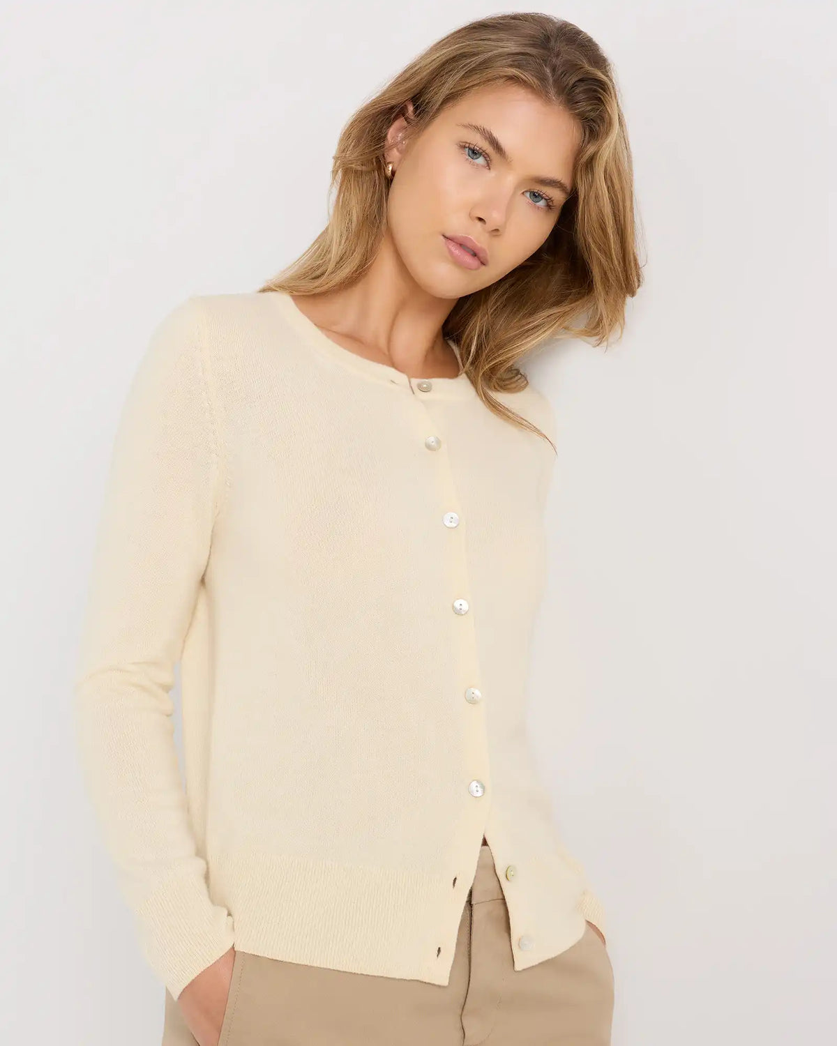 Mongolian Cashmere Cardigan Sweater