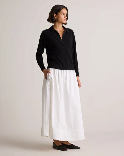 Mongolian Cashmere Polo Sweater