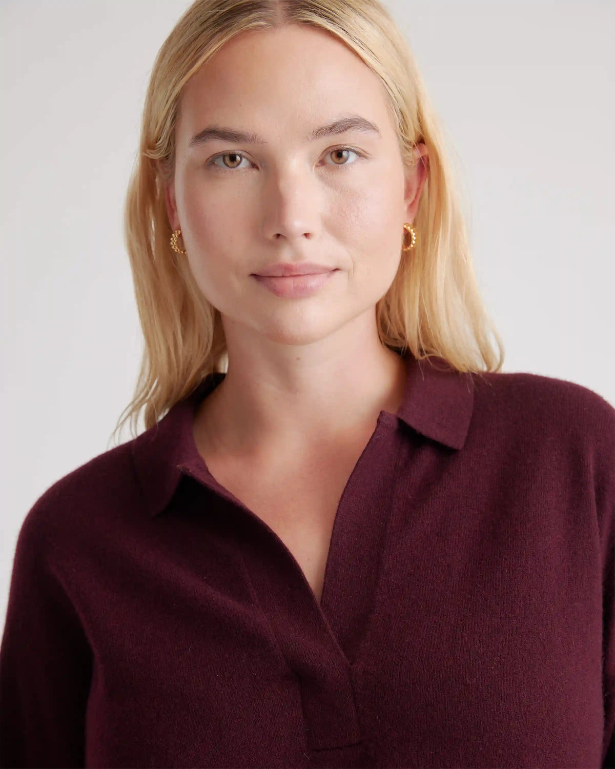 Mongolian Cashmere Polo Sweater