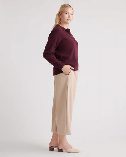 Mongolian Cashmere Polo Sweater