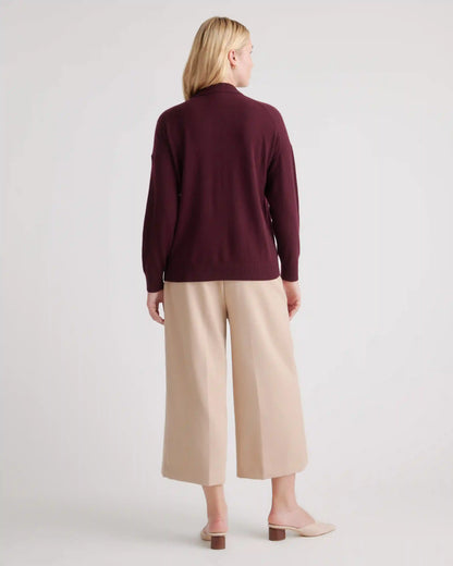 Mongolian Cashmere Polo Sweater