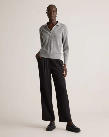 Mongolian Cashmere Polo Sweater