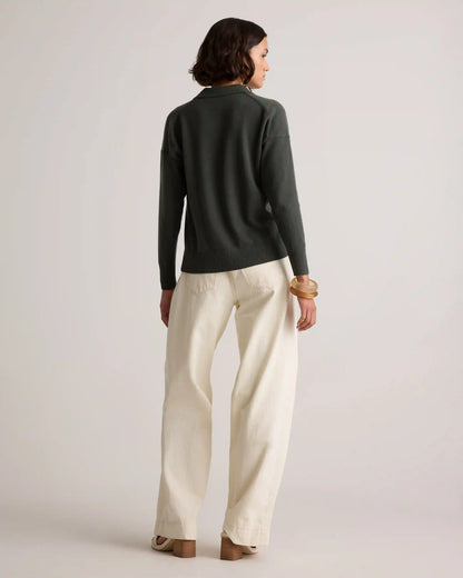Mongolian Cashmere Polo Sweater
