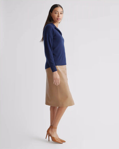 Mongolian Spring Cashmere Polo Sweater