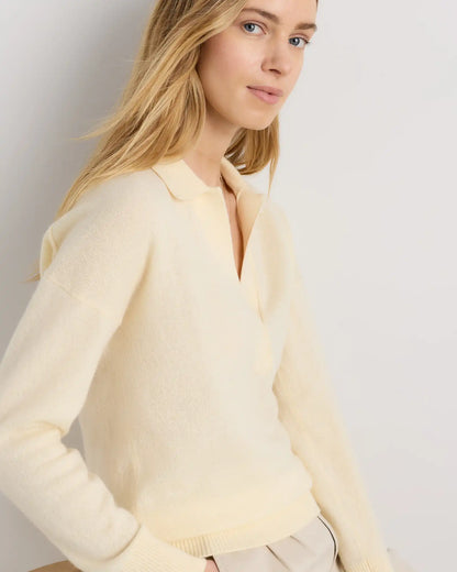 Mongolian Cashmere Polo Sweater