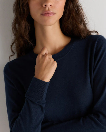 Lightweight Cotton Cashmere Crew Sweater