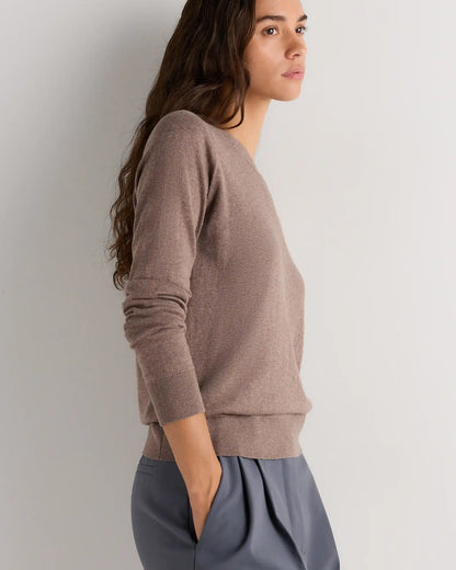Lightweight Cotton Cashmere Crew Sweater