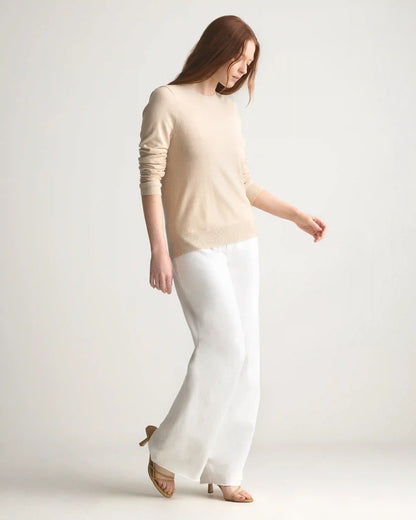 Lightweight Cotton Cashmere Crew Sweater