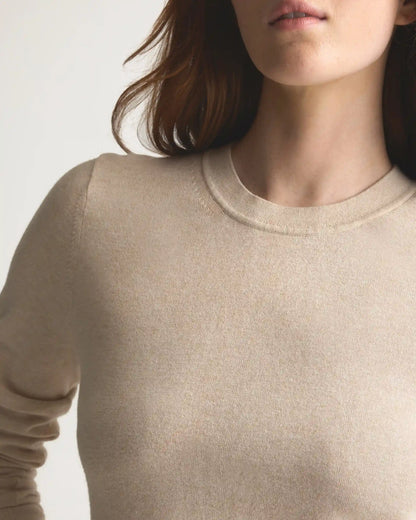 Lightweight Cotton Cashmere Crew Sweater