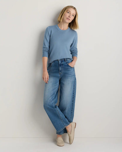 Lightweight Cotton Cashmere Crew Sweater