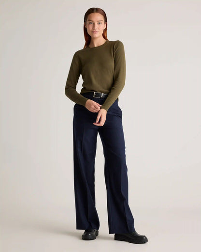Lightweight Cotton Cashmere Crew Sweater