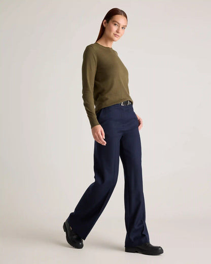 Lightweight Cotton Cashmere Crew Sweater