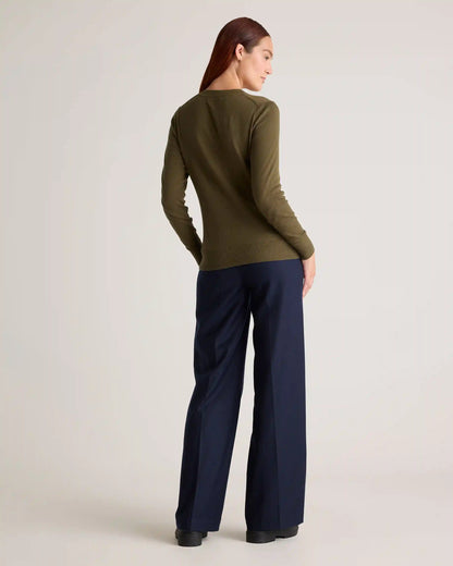 Lightweight Cotton Cashmere Crew Sweater