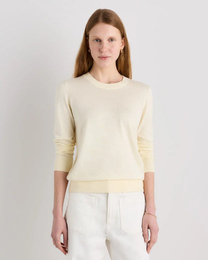 Lightweight Cotton Cashmere Crew Sweater