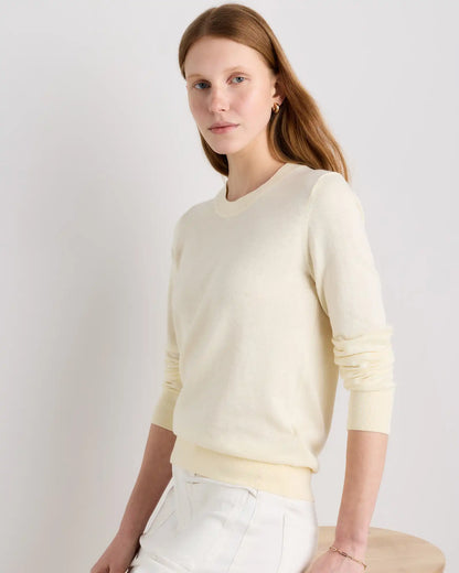 Lightweight Cotton Cashmere Crew Sweater