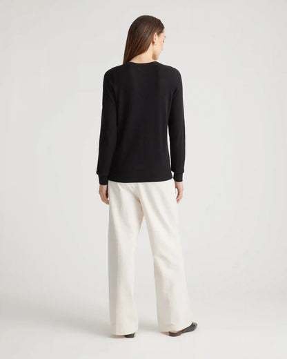 Lightweight Cotton Cashmere V-Neck Sweater