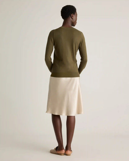 Lightweight Cotton Cashmere V-Neck Sweater