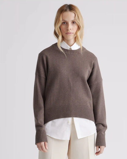 100% Organic Cotton Boyfriend Crew Sweater