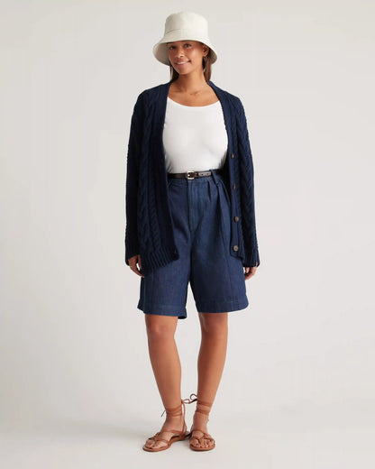 100% Organic Cotton Oversized Cable Cardigan