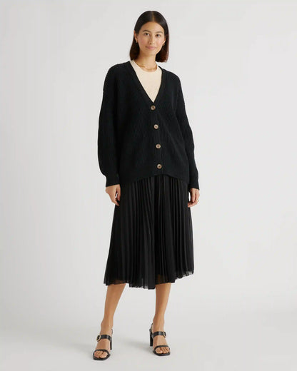 100% Organic Cotton Oversized Boyfriend Cardigan