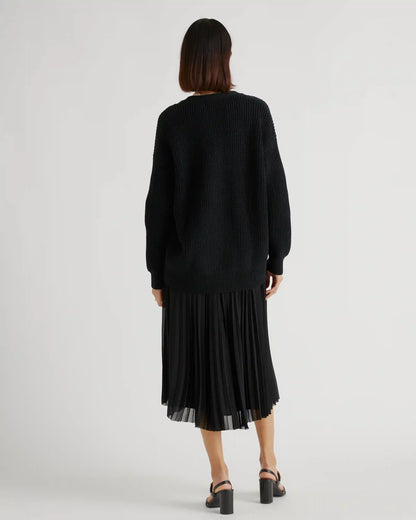 100% Organic Cotton Oversized Boyfriend Cardigan