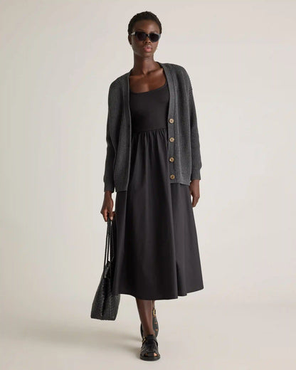 100% Organic Cotton Oversized Boyfriend Cardigan