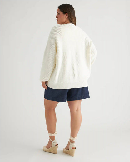 100% Organic Cotton Oversized Boyfriend Cardigan