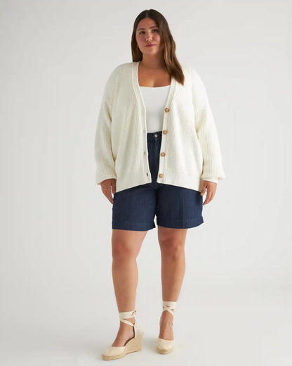 100% Organic Cotton Oversized Boyfriend Cardigan