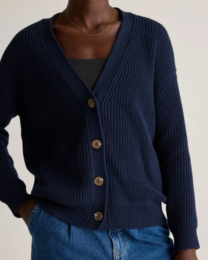 100% Organic Cotton Oversized Boyfriend Cardigan
