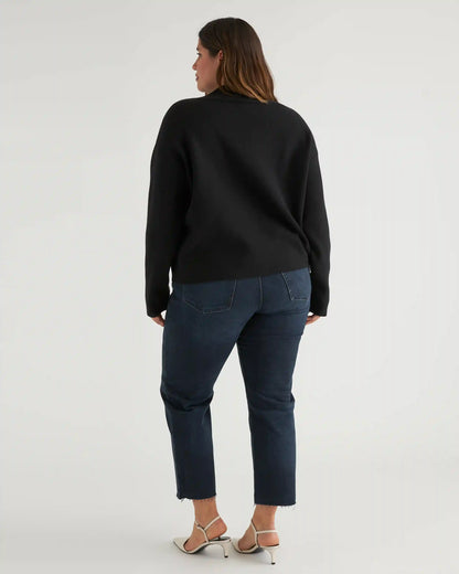 Eco-Knit Milano Stitch Mock Neck Pullover