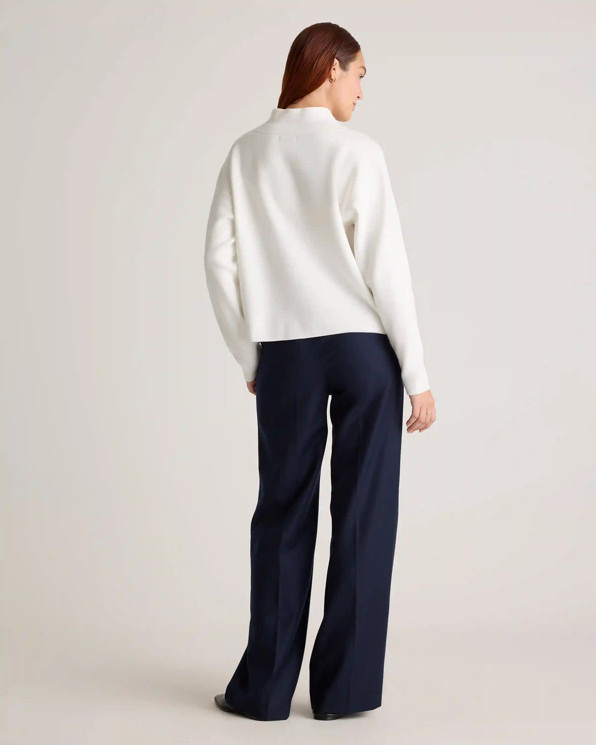 Eco-Knit Milano Stitch Mock Neck Pullover