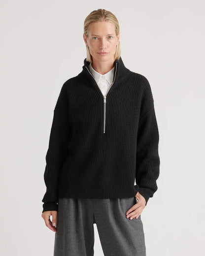 Australian Merino Wool Half Zip Sweater