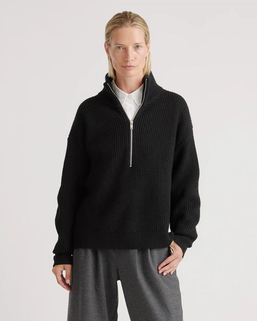 Australian Merino Wool Half Zip Sweater