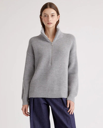 Australian Merino Wool Half Zip Sweater