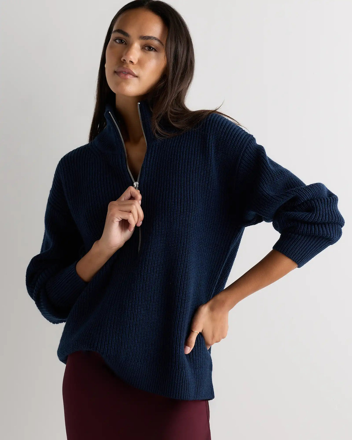 Australian Merino Wool Half Zip Sweater