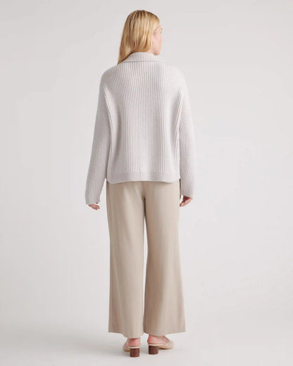 Australian Merino Wool Collared Cable Cardigan