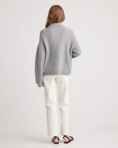 Australian Merino Wool Collared Cable Cardigan