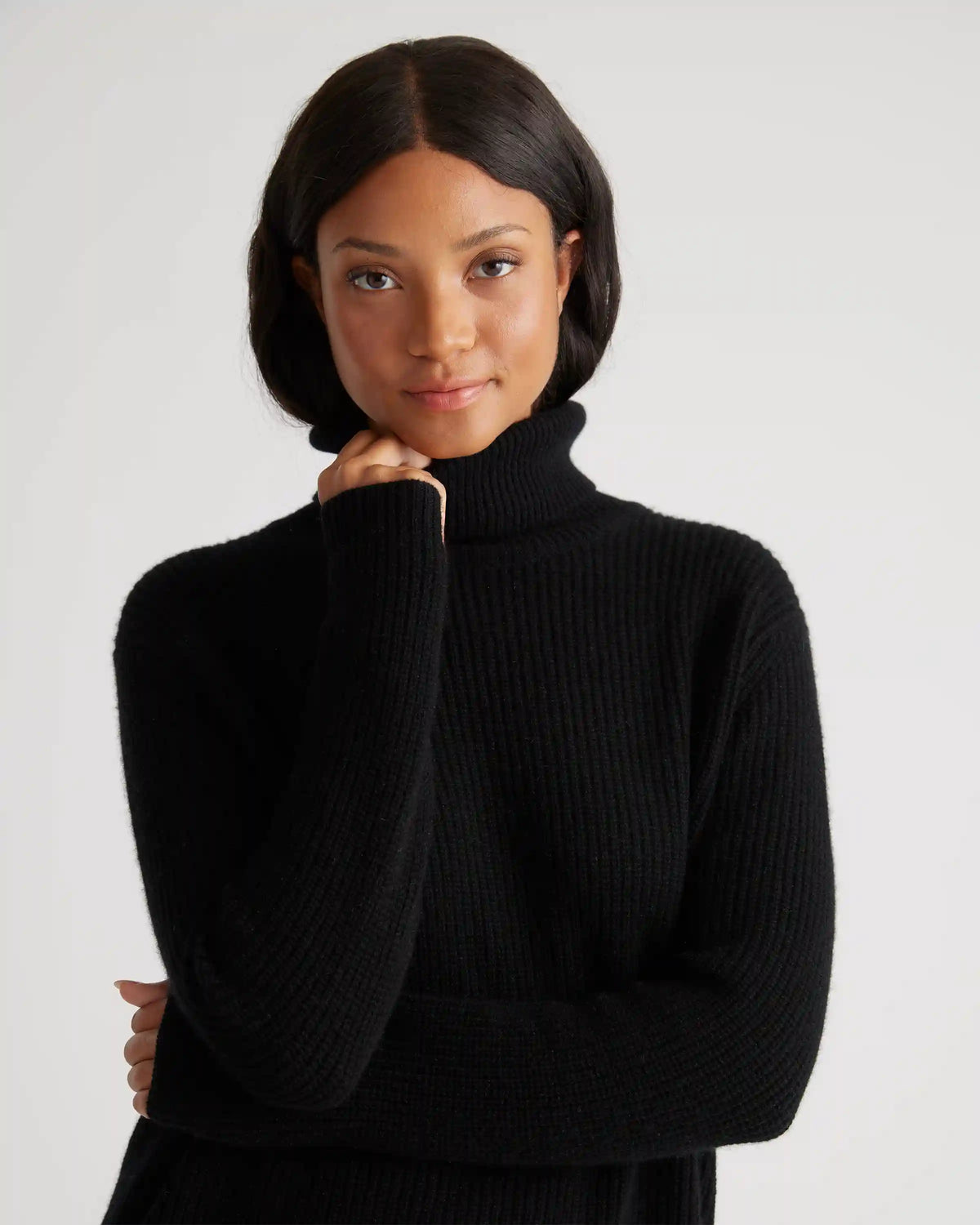 Mongolian Spring Cashmere Fisherman Turtleneck Sweater
