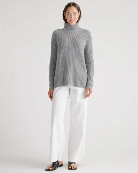 Mongolian Spring Cashmere Fisherman Turtleneck Sweater