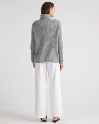 Mongolian Spring Cashmere Fisherman Turtleneck Sweater